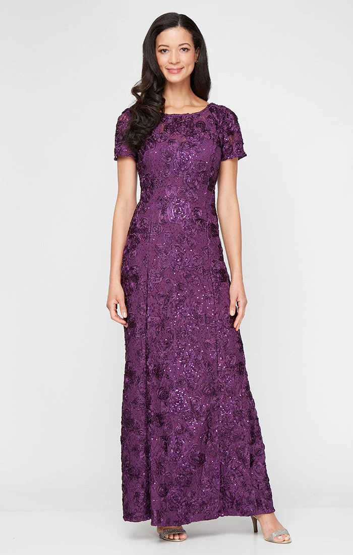 Alex Evenings 212788 Long A Line Petite Mother of the Bride Formal Dress - Primitiveus