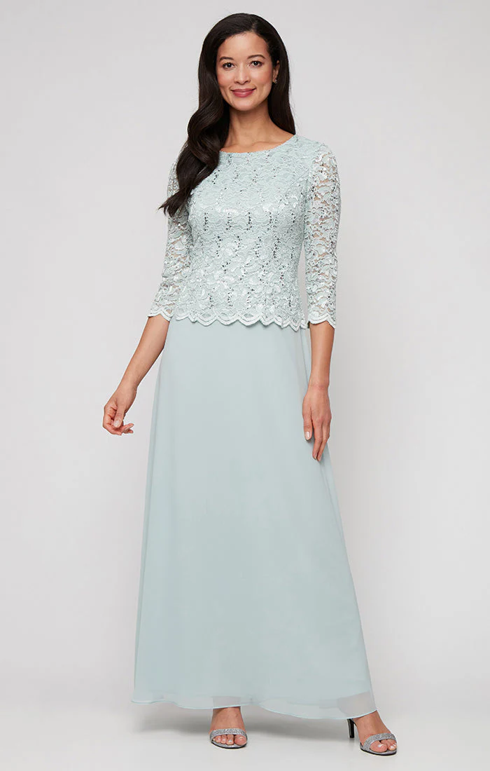 Alex Evenings 112655 Long Formal Lace Mother of the Bride Dress - Primitiveus