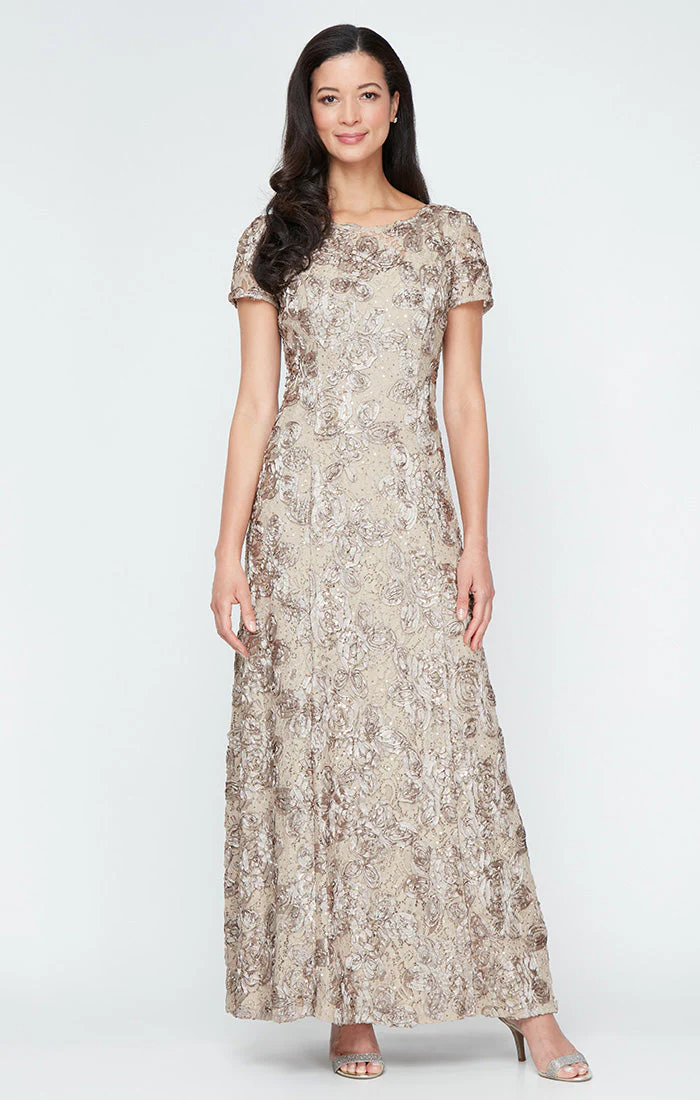 Alex Evenings 212788 Long A Line Petite Mother of the Bride Formal Dress - Primitiveus