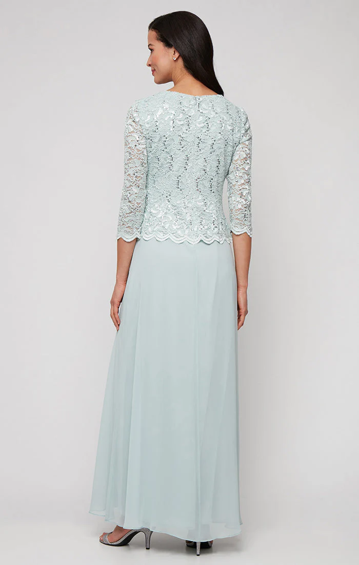 Alex Evenings 112655 Long Formal Lace Mother of the Bride Dress - Primitiveus