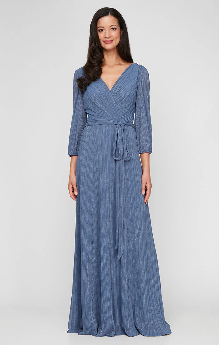 Alex Evenings 81321037 Long Mother of the Bride Pleated Formal Dress - Primitiveus