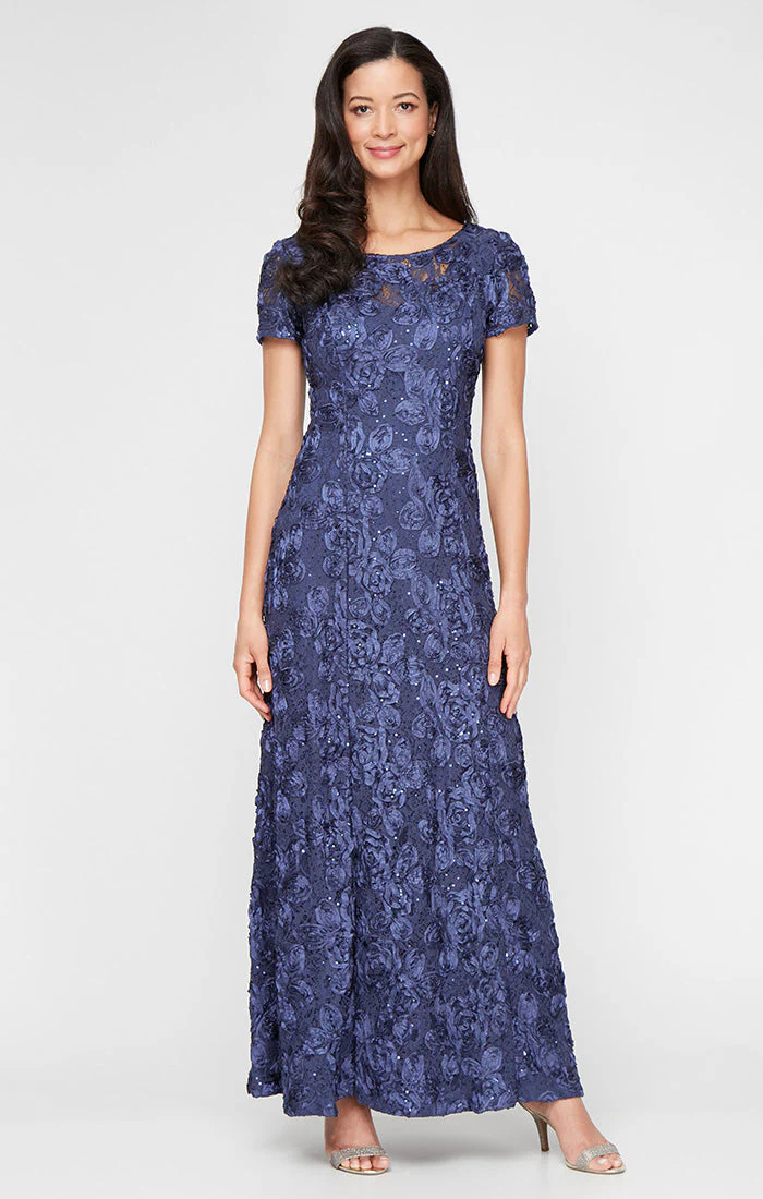 Alex Evenings 212788 Long A Line Petite Mother of the Bride Formal Dress - Primitiveus
