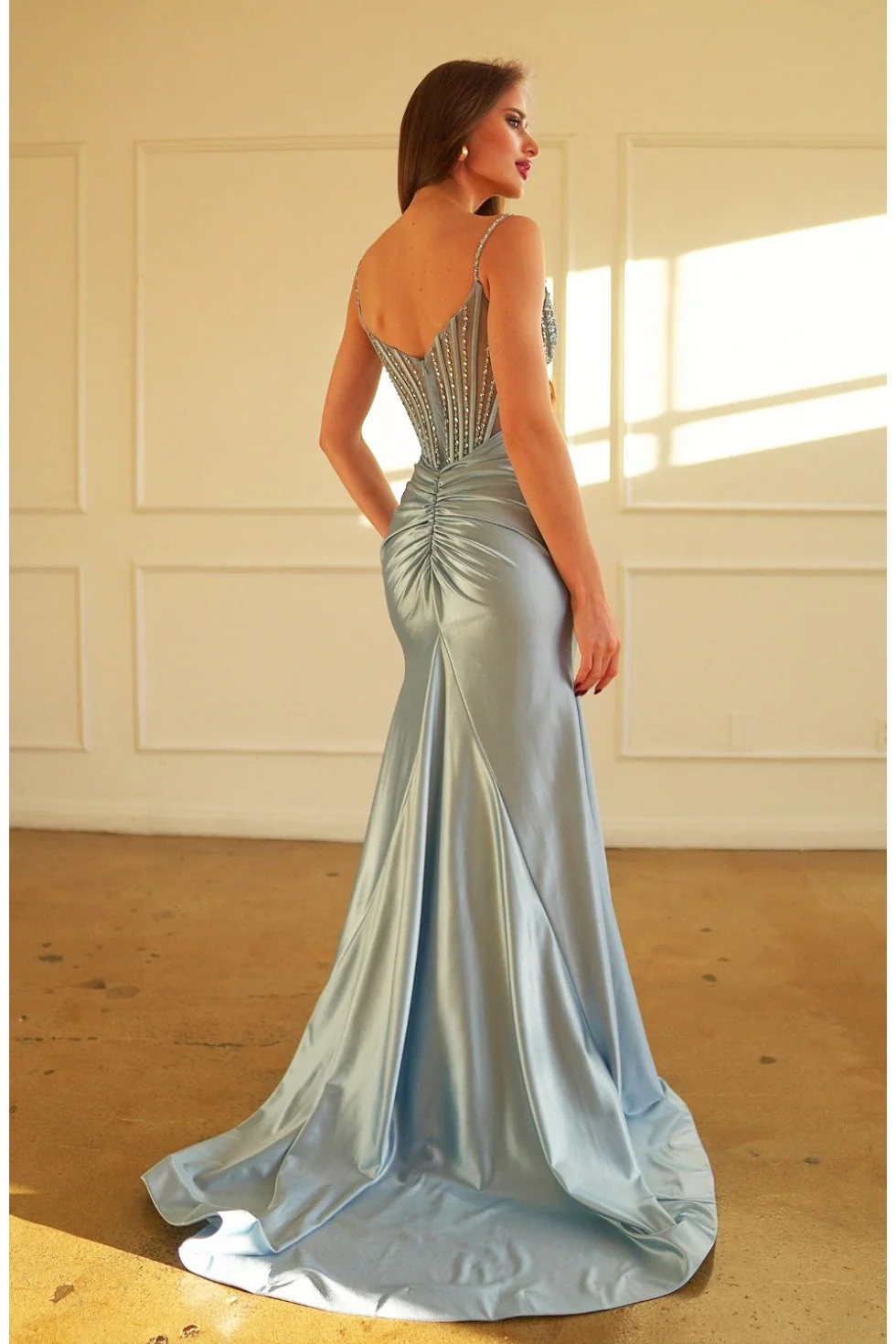 High Couture HC1027 Pleated Long Formal Prom Dress - Primitiveus