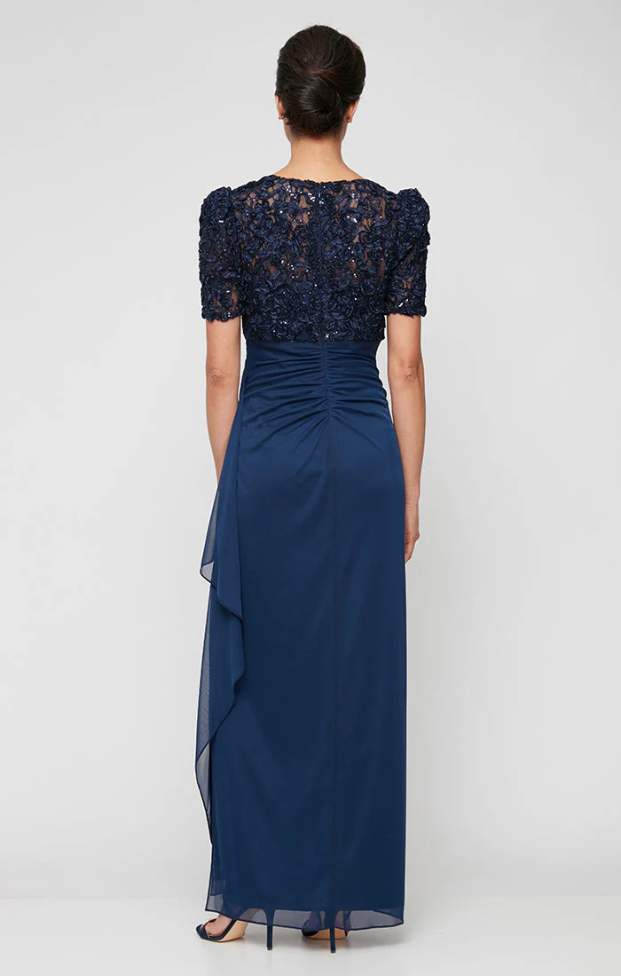 Alex Evenings 81122633 Ruffle Long Formal Mother of the Bride Dress - Primitiveus