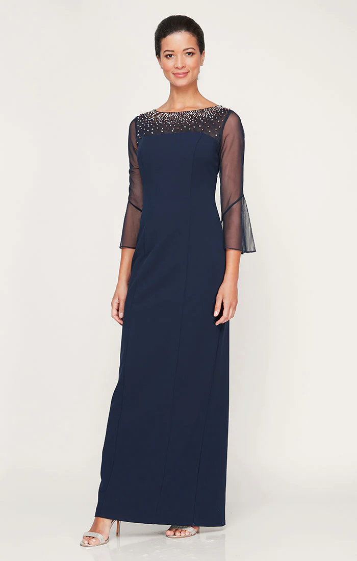 Alex Evenings 8160353 Beaded Long Mother of the Bride Formal Evening Dress - Primitiveus