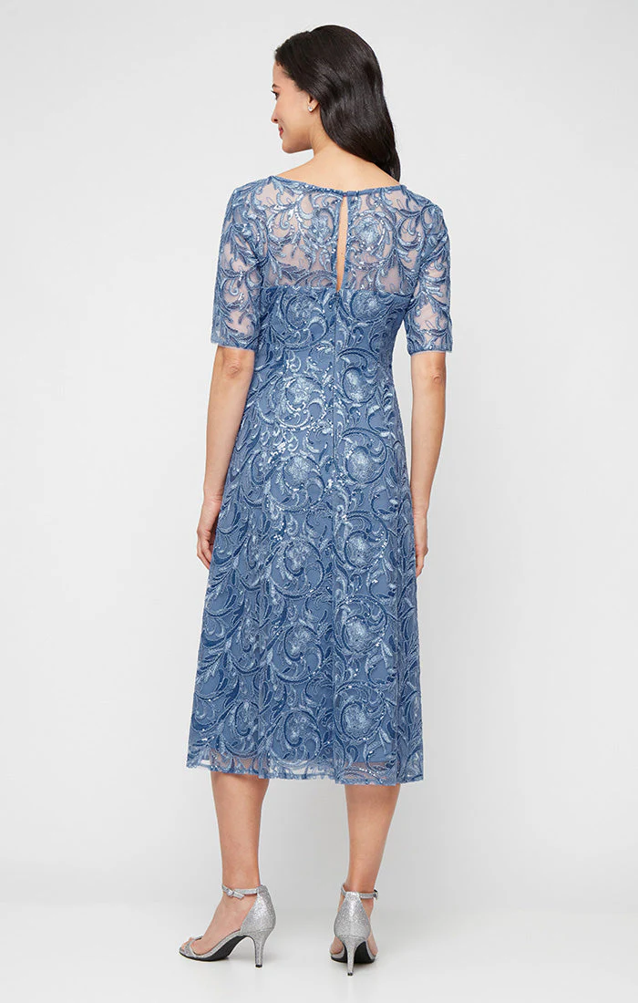 Alex Evenings 81171837 Mother of the Bride A Line Midi Dress - Primitiveus
