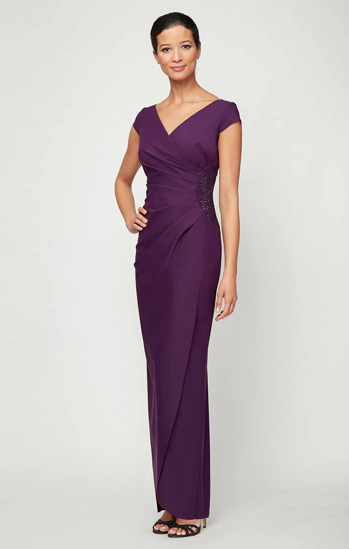 Alex Evenings 134087 Formal Long Pleated Mother of the Bride Dress - Primitiveus
