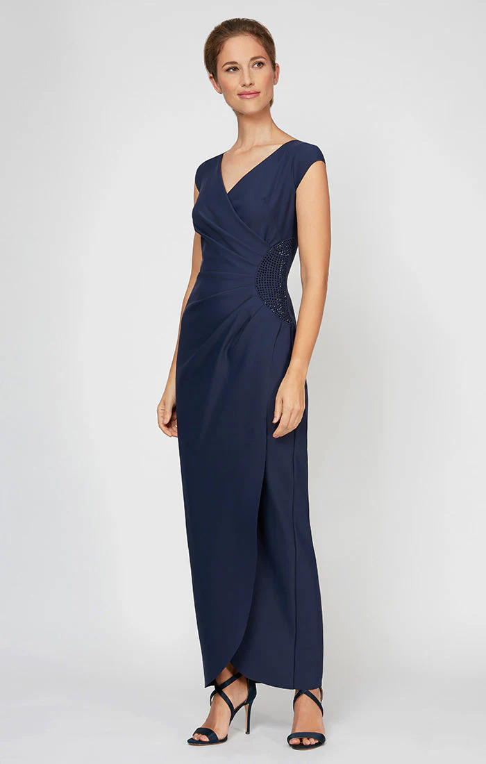 Alex Evenings 134087 Formal Long Pleated Mother of the Bride Dress - Primitiveus